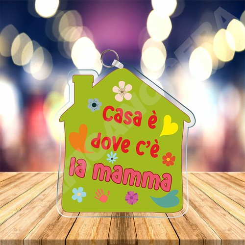 Portachiavi forma casa - portachiavi, di