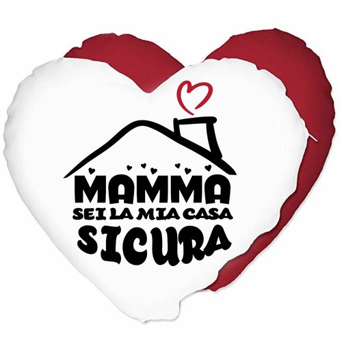 Cuscino cuore scritta mamma - cuscino,