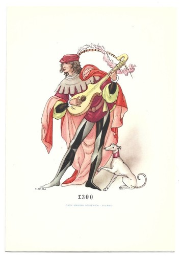 Antica cartolina illustrata - antica,