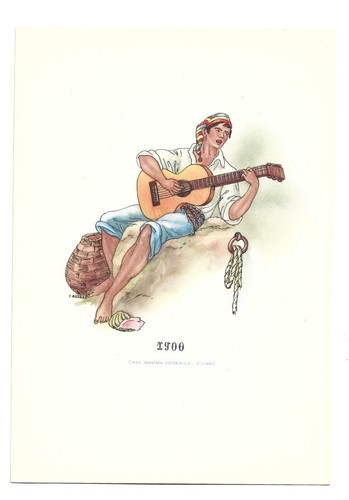 Antica cartolina illustrata - antica,