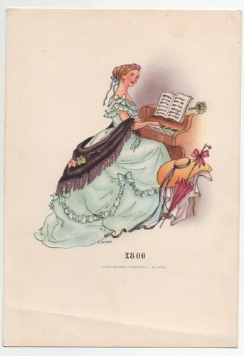 Cartolina vintage illustrata - cartolina,
