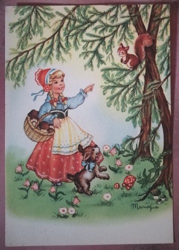 Cartolina illustrata mariapia - illustrata,