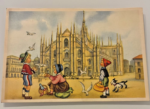 Cartolina antica milano duomo - milano,